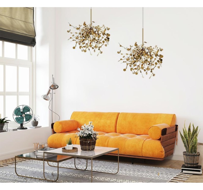 Lampa wisząca MONETE SINGLE złota - metal