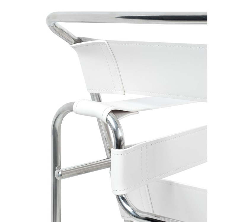 Fotel IVAN biały - ekoskóra