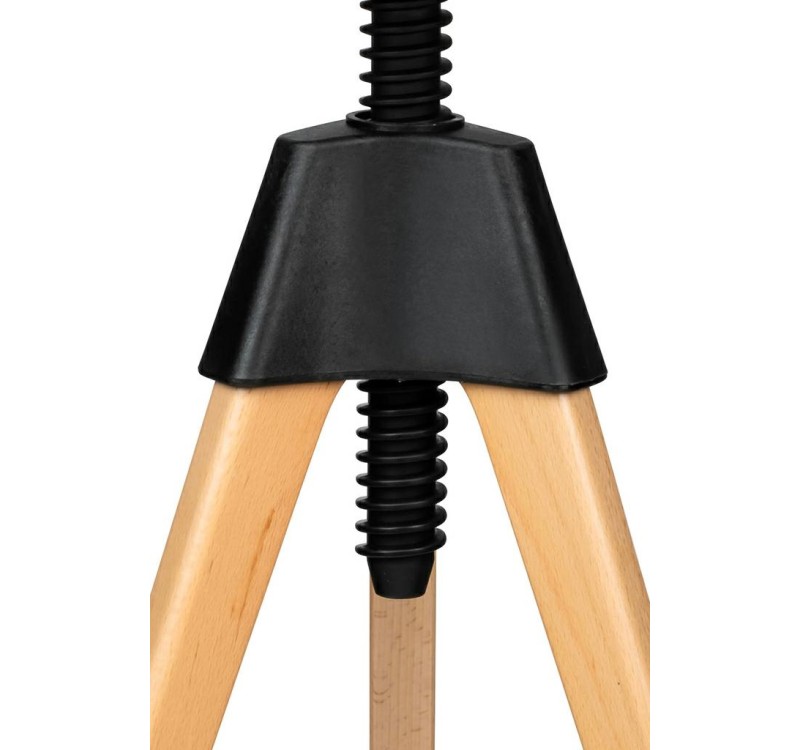 Krzesło barowe regulowane TOM czarne - polipropylen, drewno bukowe