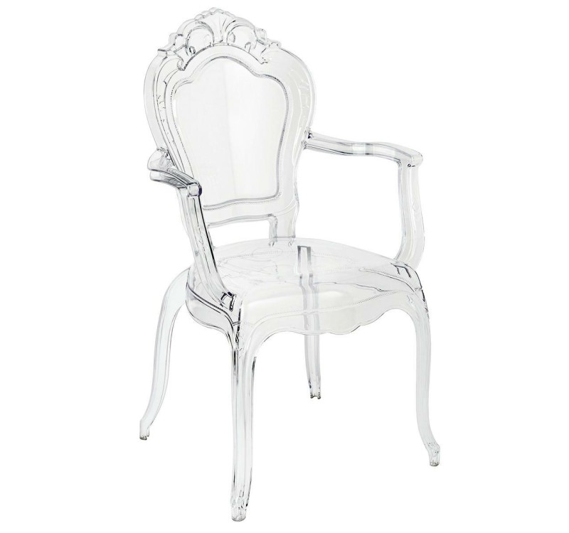 Krzesło KING ARM transparentne - poliwęglan