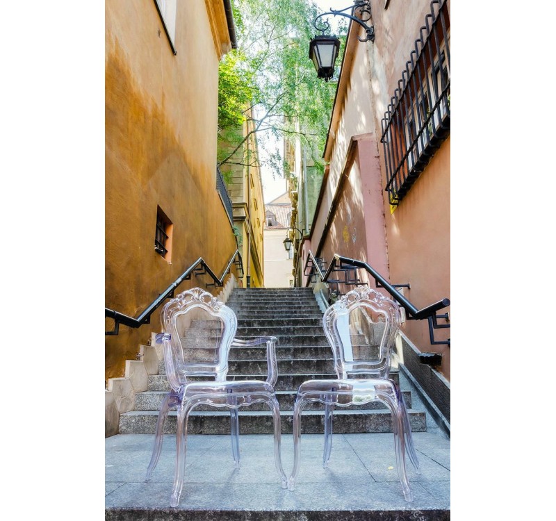 Krzesło KING ARM transparentne - poliwęglan