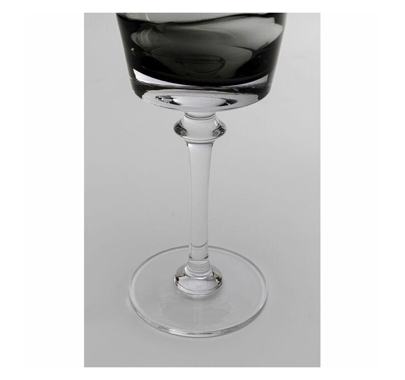 KARE komplet 4 kieliszków do czerwonego   wina MIMI 21 cm szary