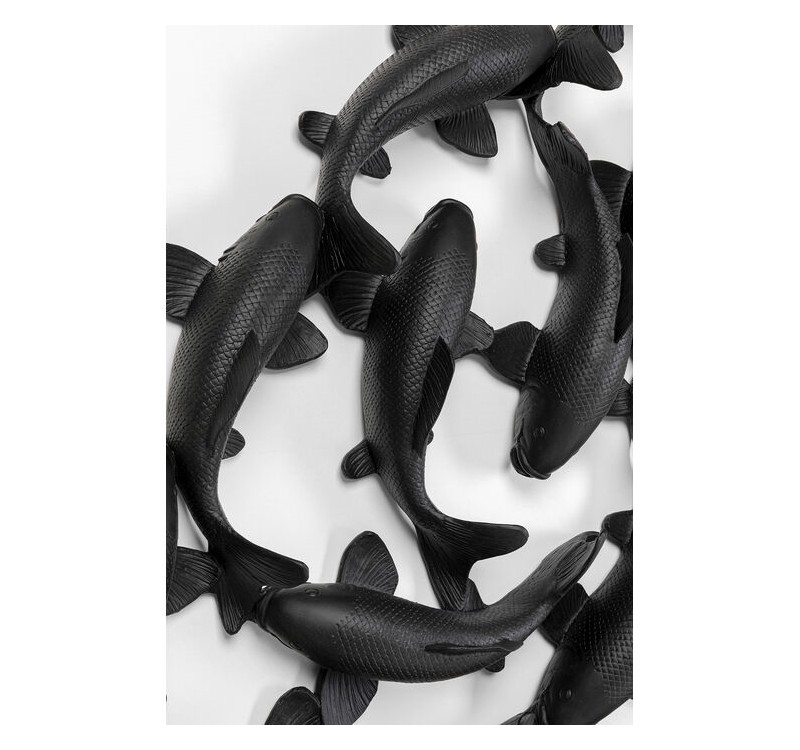 KARE dekoracja ścienna SCHOOL OF KOI 160  czarna