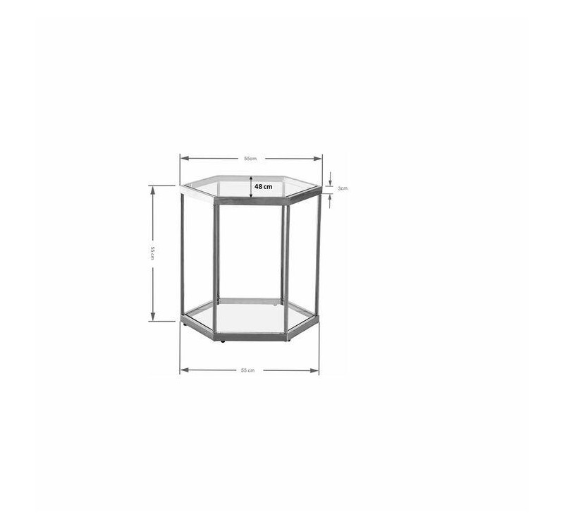 KARE stolik COMB GOLD 55 złoty