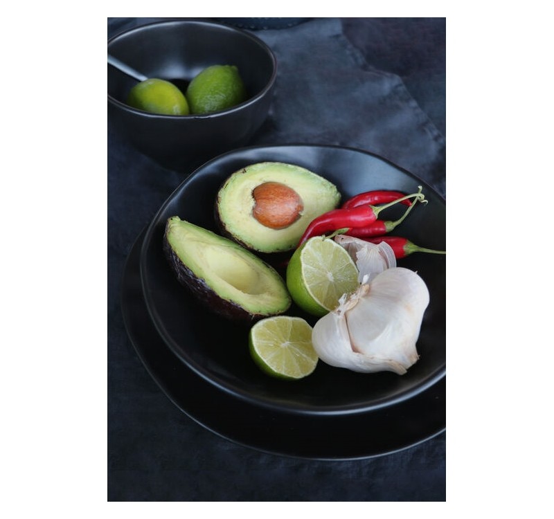 KARE talerz głęboki ORGANIC 22 cm czarny