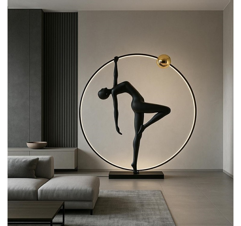 MOOSEE lampa podłogowa HUMAN ACROBATIC    czarna