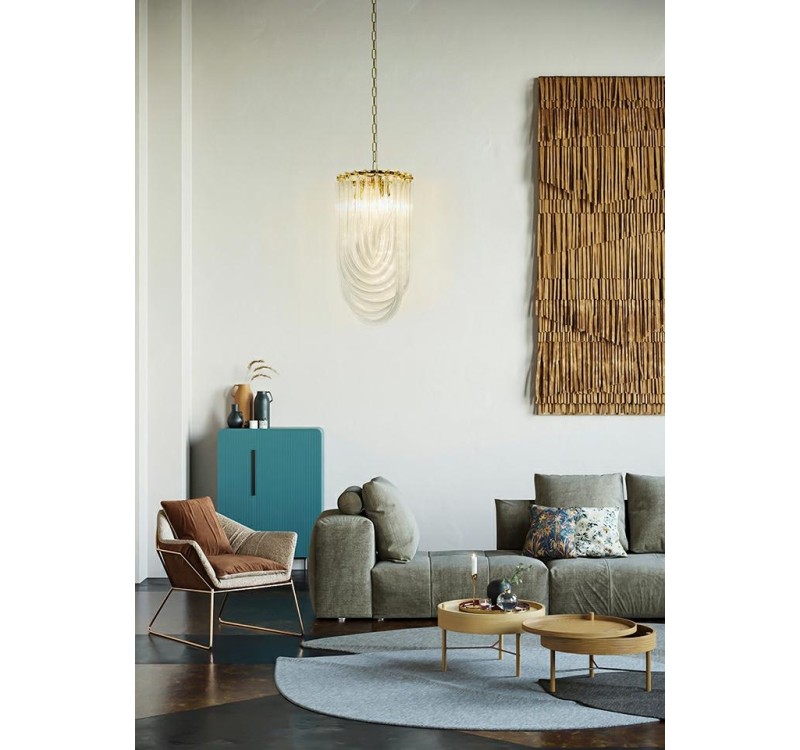 MOOSEE lampa wisząca MURANO L złota