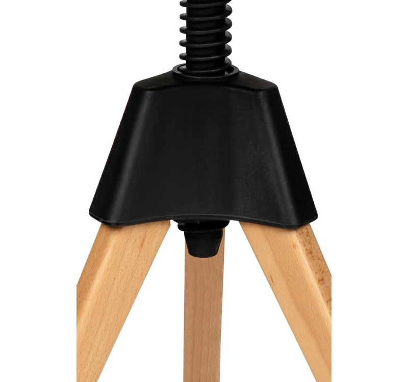 Stołek JERRY czarny - polipropylen, drewno