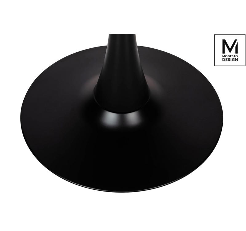 MODESTO stół TULIP FI 80 czarny - MDF, podstawa metalowa