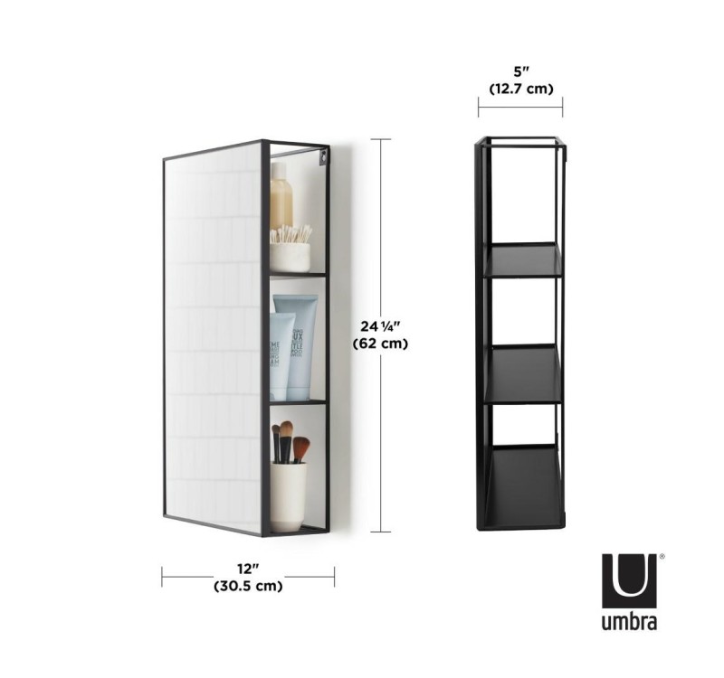 UMBRA lusto z półką CUBIKO czarne