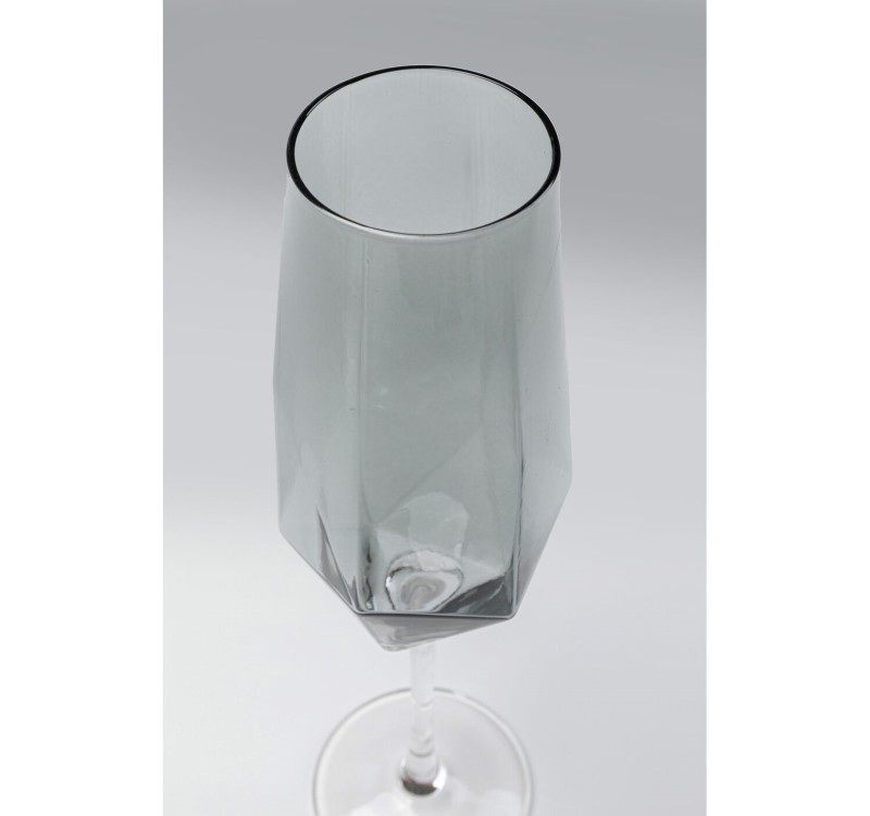 KARE komplet 4 kieliszków do szampana     DIAMOND SMOKE 365 ml