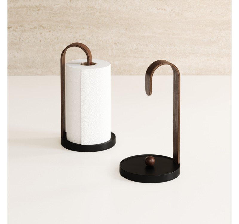 UMBRA stojak na ręcznik papierowy         BELLWOOD czarny/orzech