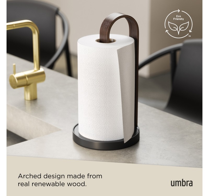 UMBRA stojak na ręcznik papierowy         BELLWOOD czarny/orzech