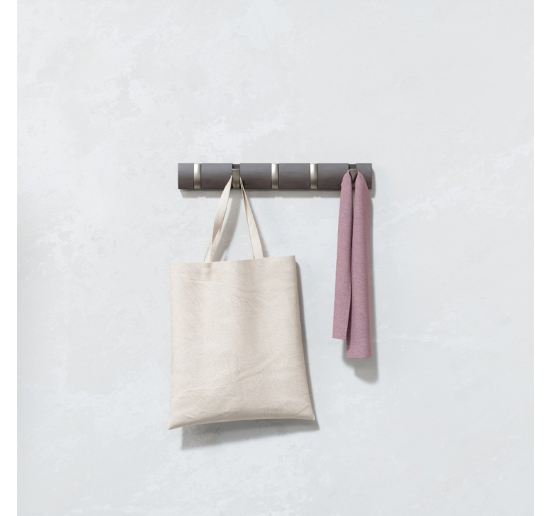 UMBRA wieszak na ubrania FLIP 5 drewno niklowane