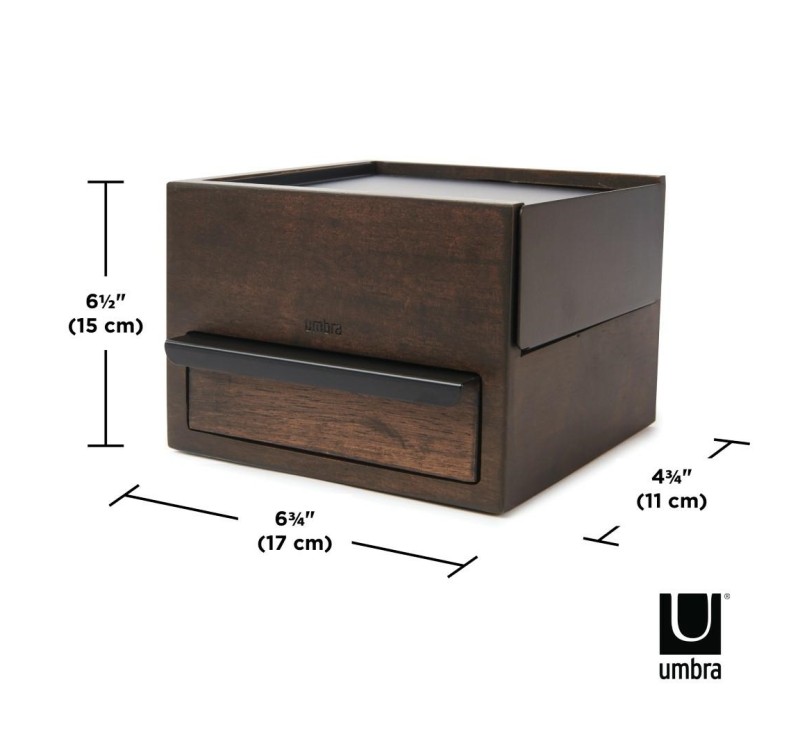 UMBRA pojemnik na biżuterię STOWIT MINI -czarny,orzech