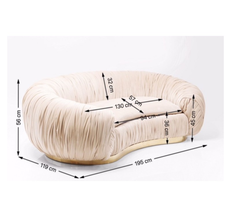 KARE sofa 2-osobowa PERUGIA beżowa