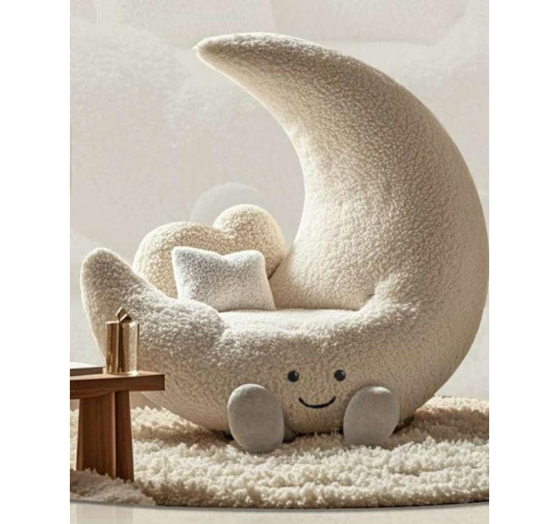 Fotel dziecięcy MOON biały