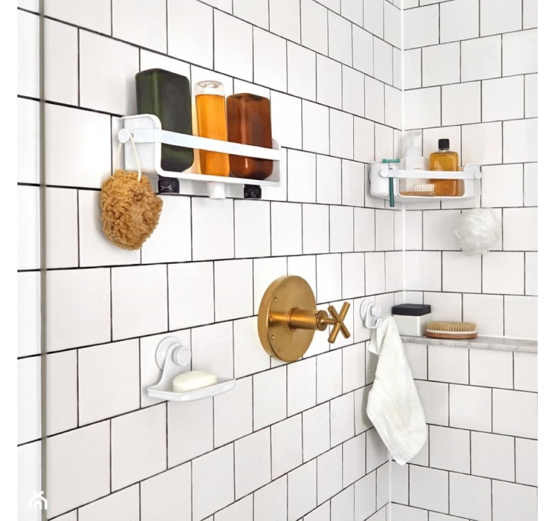 UMBRA półka narożna FLEX ADHESIVE biała