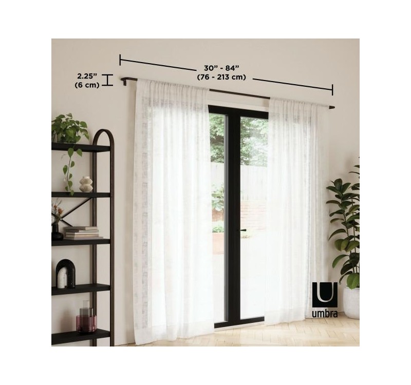 UMBRA karnisz TWILIGHT 76 - 213 cm        czarny mat