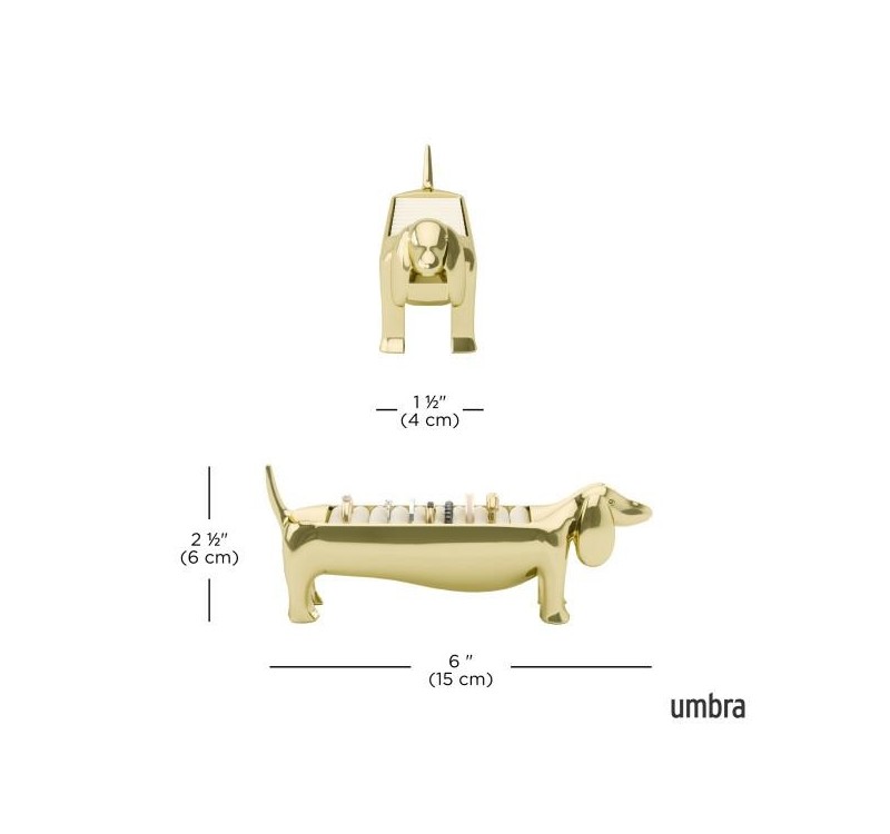 UMBRA stojak na pierścionki DACHSIE       złoty