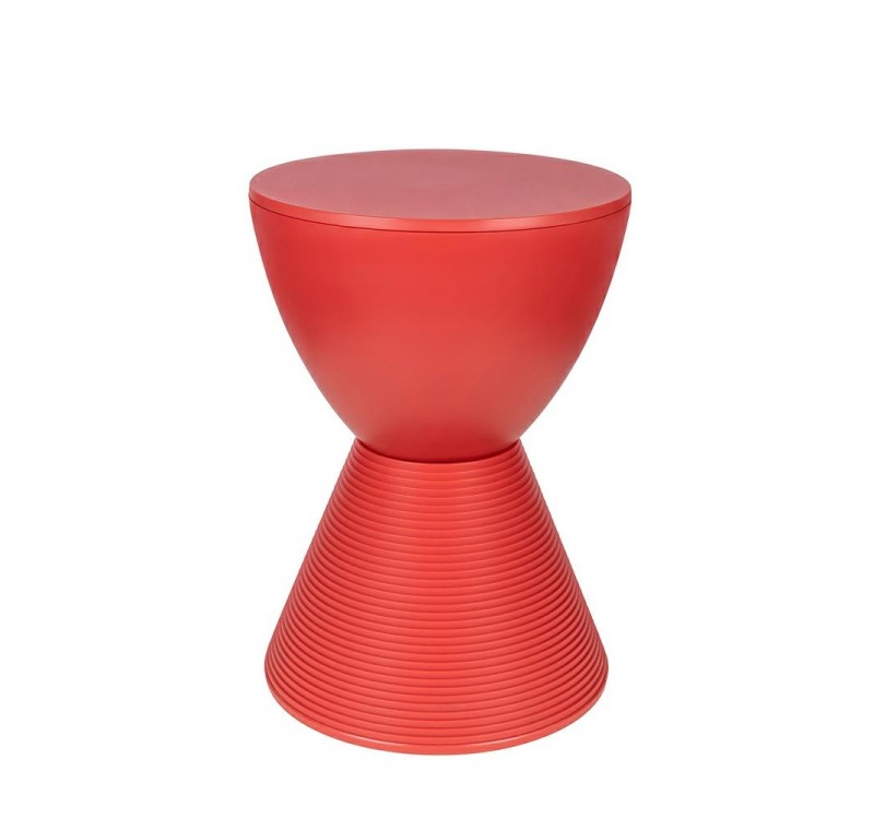 Stołek TAMBURO pastelowy koralowy - polipropylen