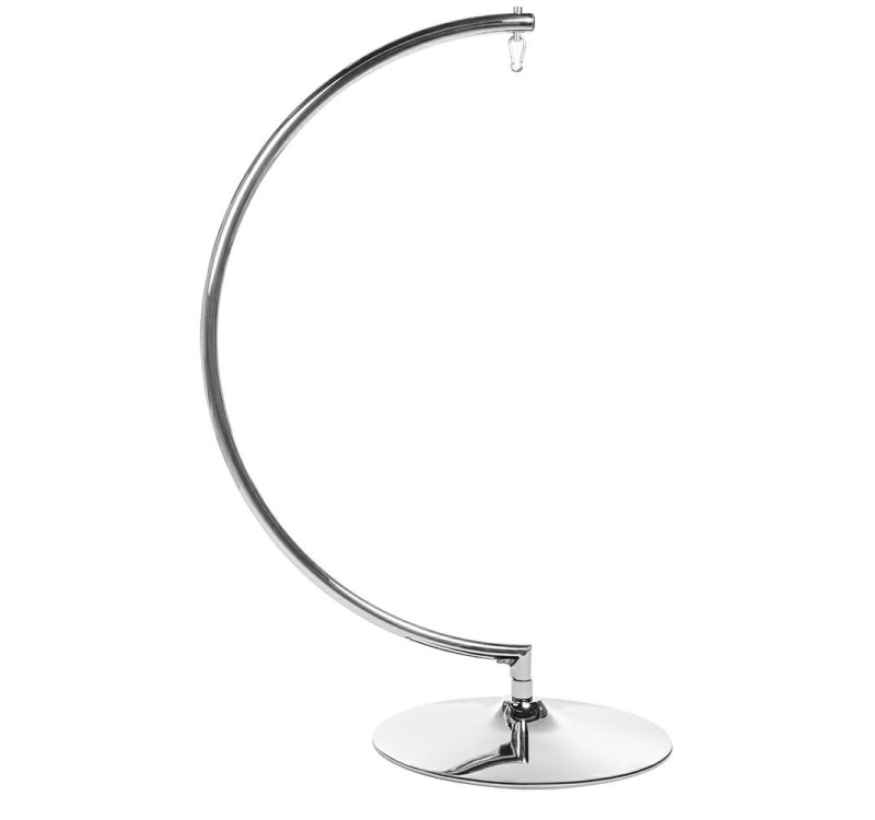 Fotel BUBBLE STAND poduszka jasnoszara - podstawa chrom, korpus akryl, poduszka wełna