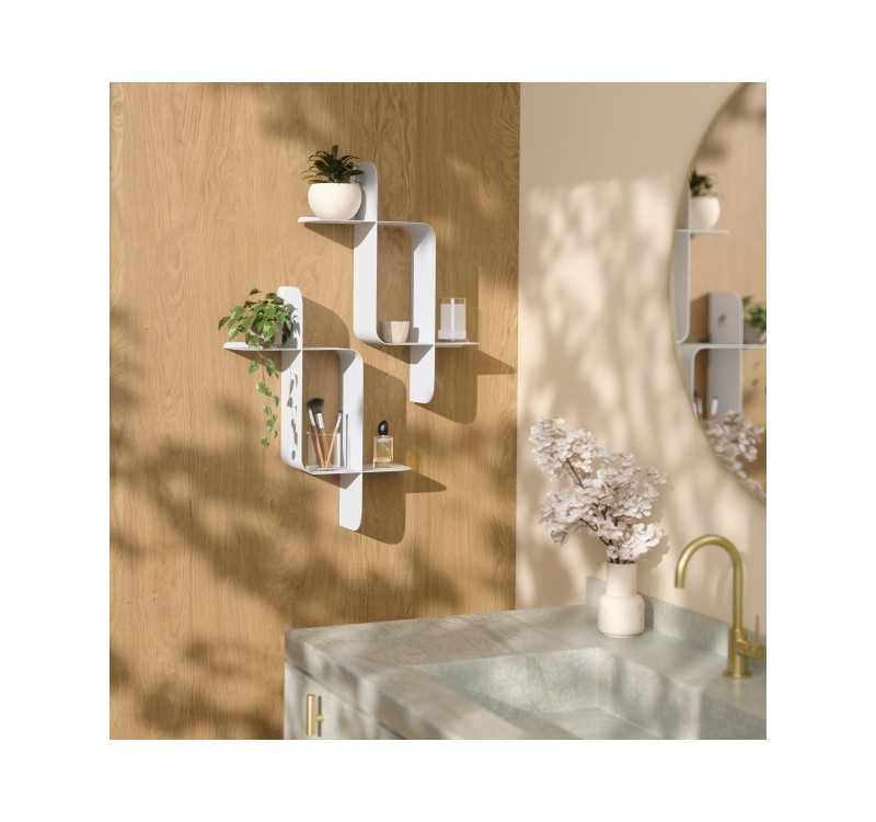 UMBRA zestaw 2 półek ściennych MONTAGE    biały