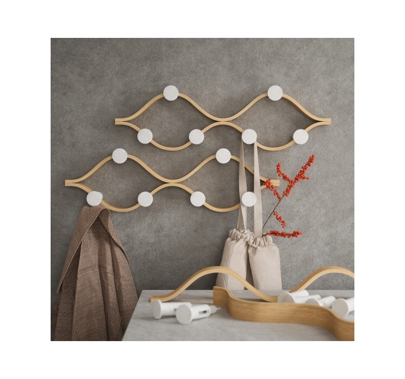 UMBRA wieszak MONTAGE 6 biały /           naturalny