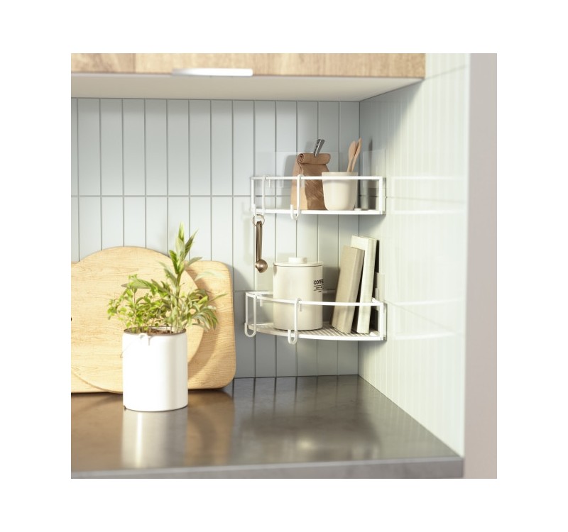 UMBRA zestaw 2 półek narożnych CUBIKO     biały