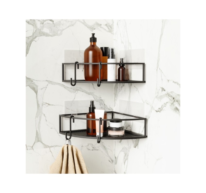 UMBRA zestaw 2 półek narożnych CUBIKO     czarny