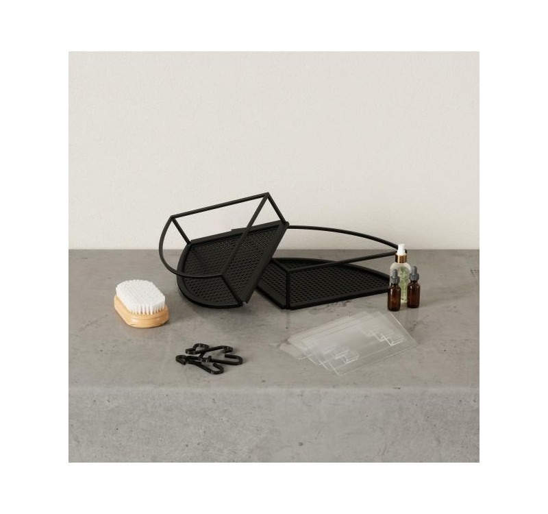 UMBRA zestaw 2 półek narożnych CUBIKO     czarny