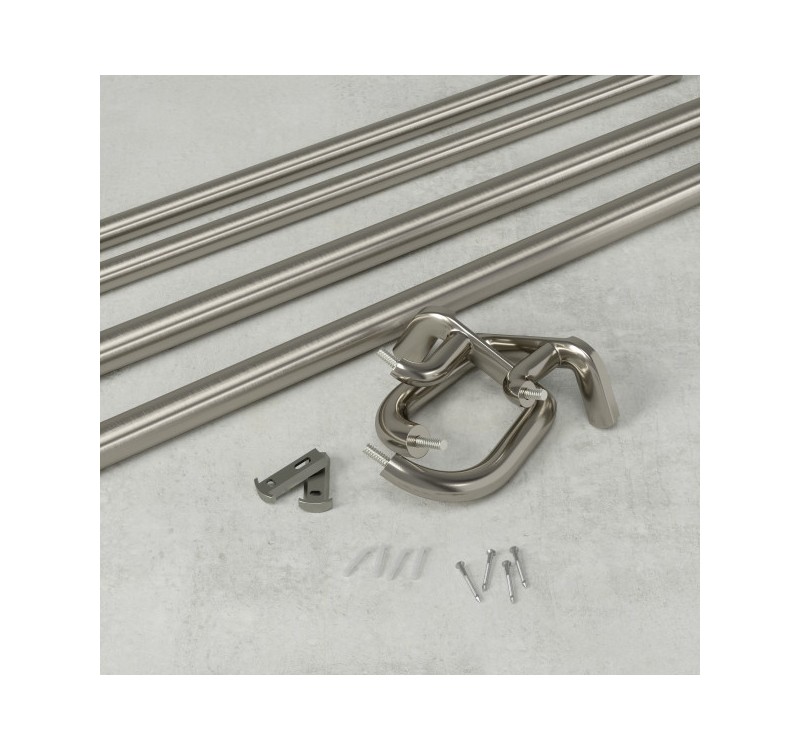 UMBRA karnisz TWILIGHT DOUBLE 168 - 365   cm srebrny