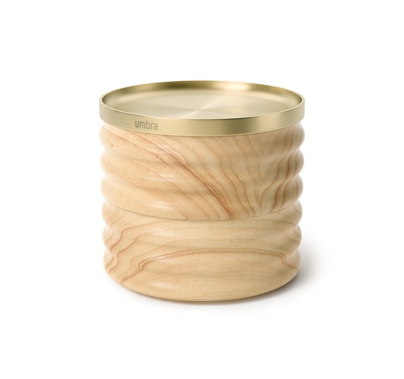 UMBRA organizer na biżuterię TESORA       złoty / jasnobrązowy