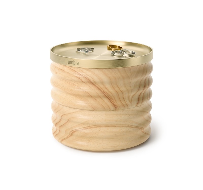 UMBRA organizer na biżuterię TESORA       złoty / jasnobrązowy