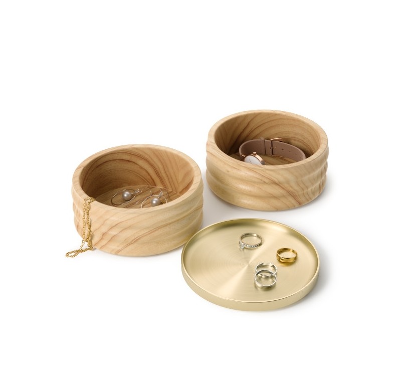 UMBRA organizer na biżuterię TESORA       złoty / jasnobrązowy