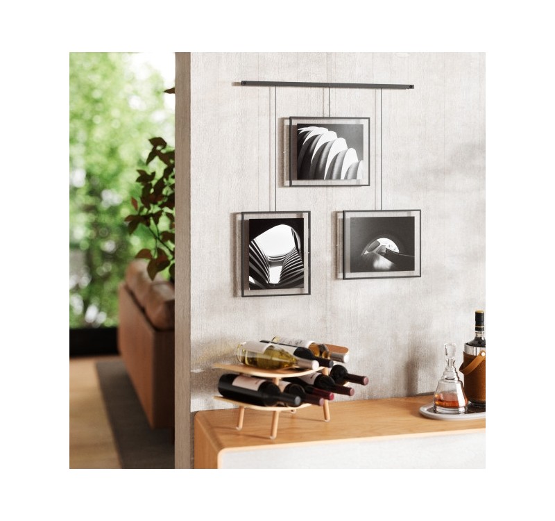 UMBRA zestaw 3 ramek do zdjęć EXHIBIT     8-10 cm czarny