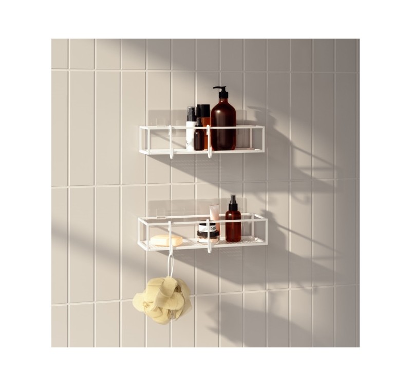 UMBRA zestaw 2 półek prysznicowych        CUBIKO biały