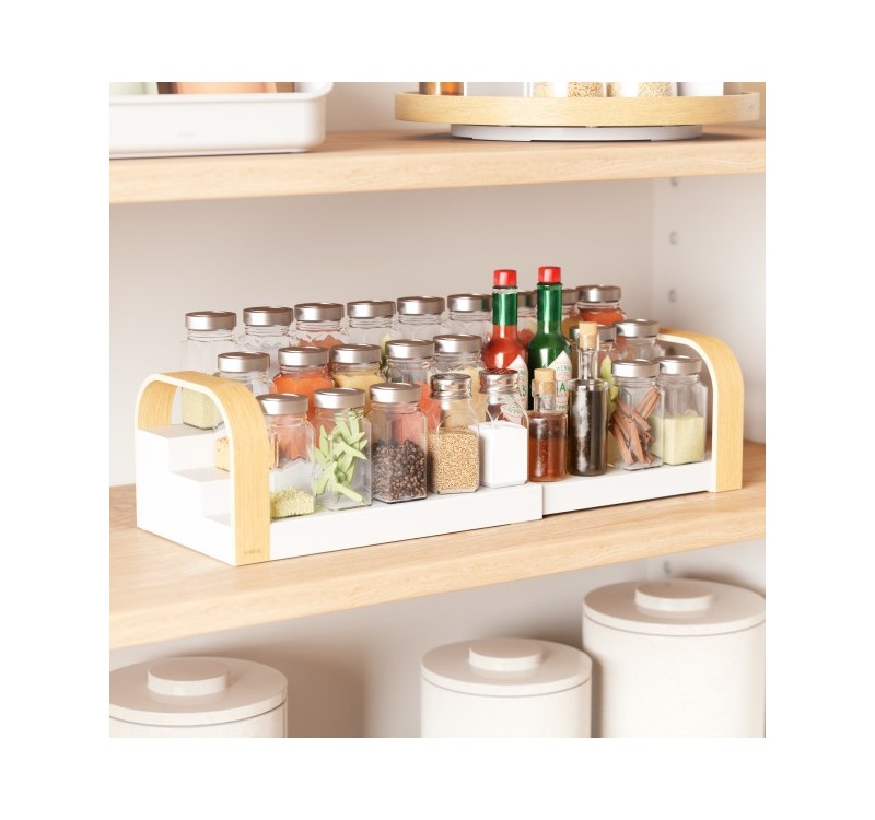 UMBRA półka na przyprawy BELLWOOD biała   / jasnobrązowa