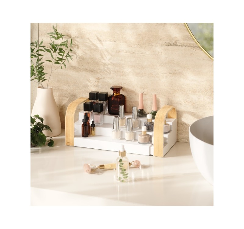 UMBRA półka na przyprawy BELLWOOD biała   / jasnobrązowa