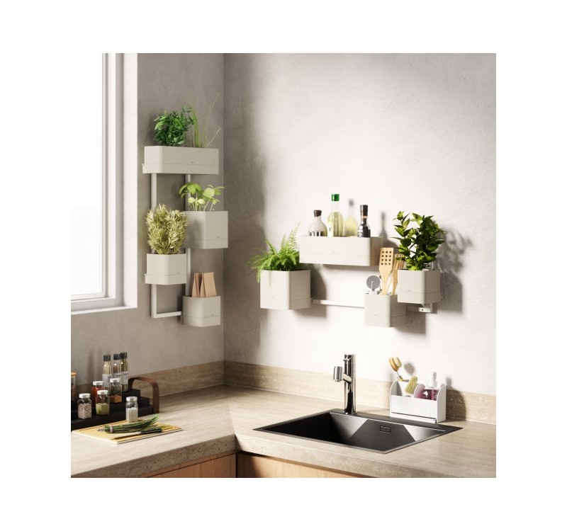 UMBRA zestaw doniczek CUBIKO biały