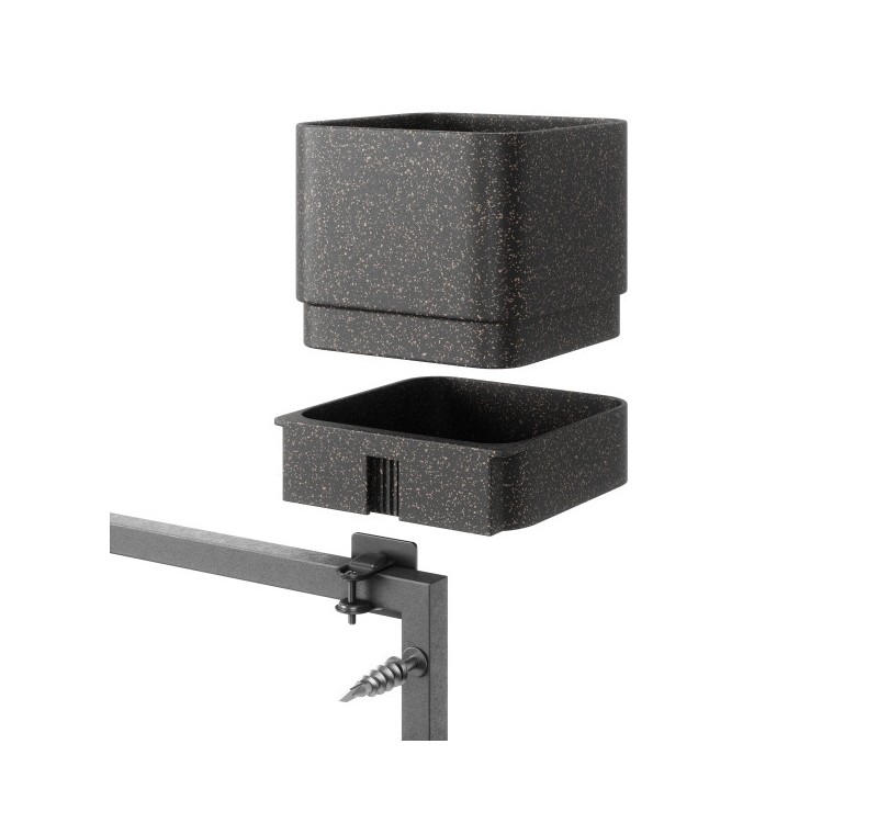 UMBRA zestaw doniczek CUBIKO czarny