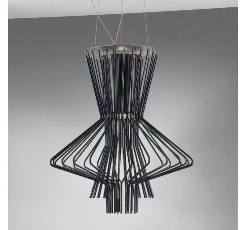 Lampa wisząca STRAW szara - stal węglowa