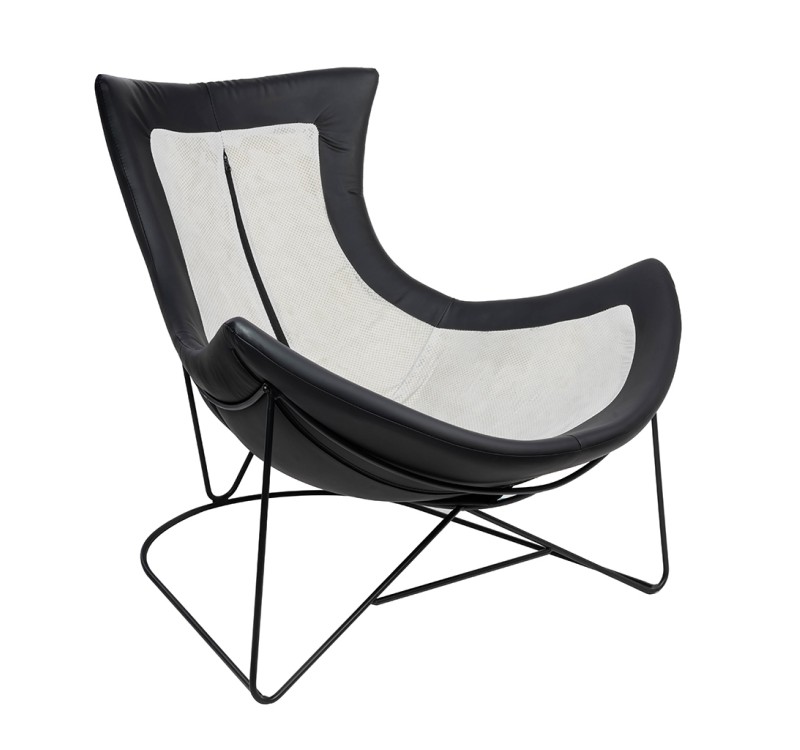 Fotel OTILIA STAND VELVET ciemny  szary welur