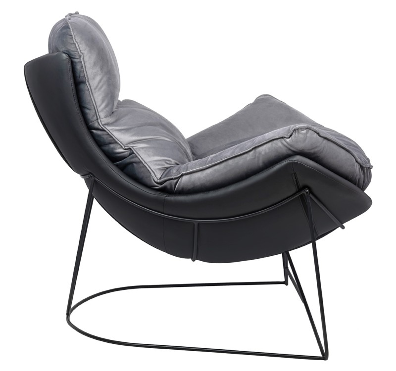 Fotel OTILIA STAND VELVET ciemny  szary welur