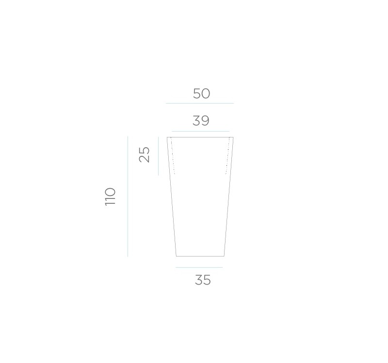 NEW GARDEN donica MELISA 50 CABLE biała