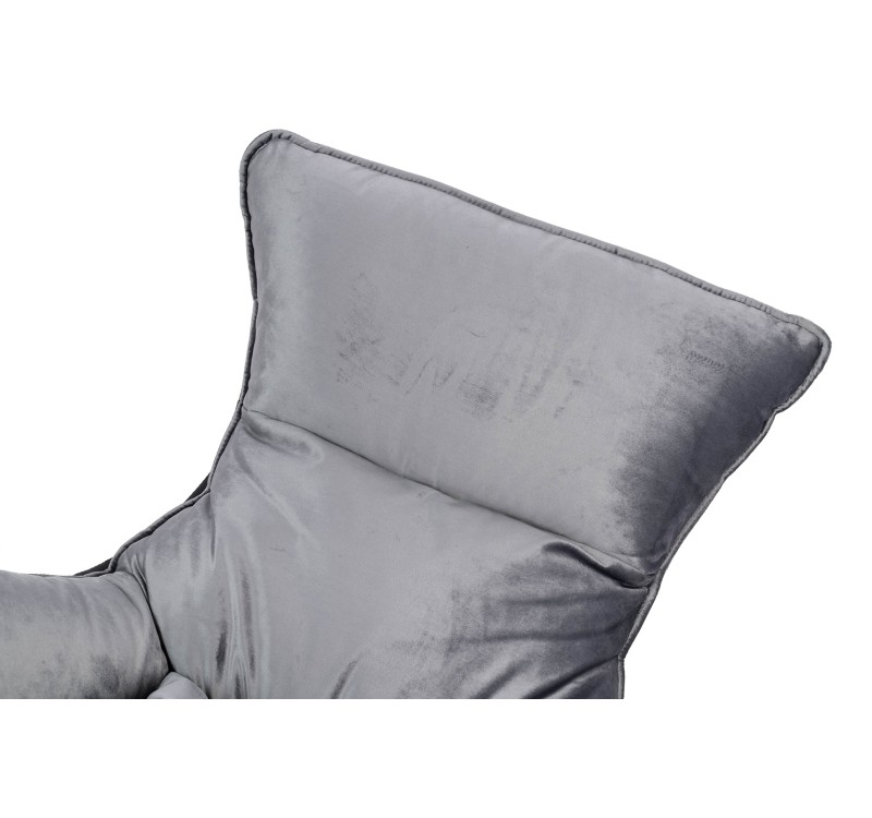 Fotel OTILIA STAND VELVET ciemny  szary welur