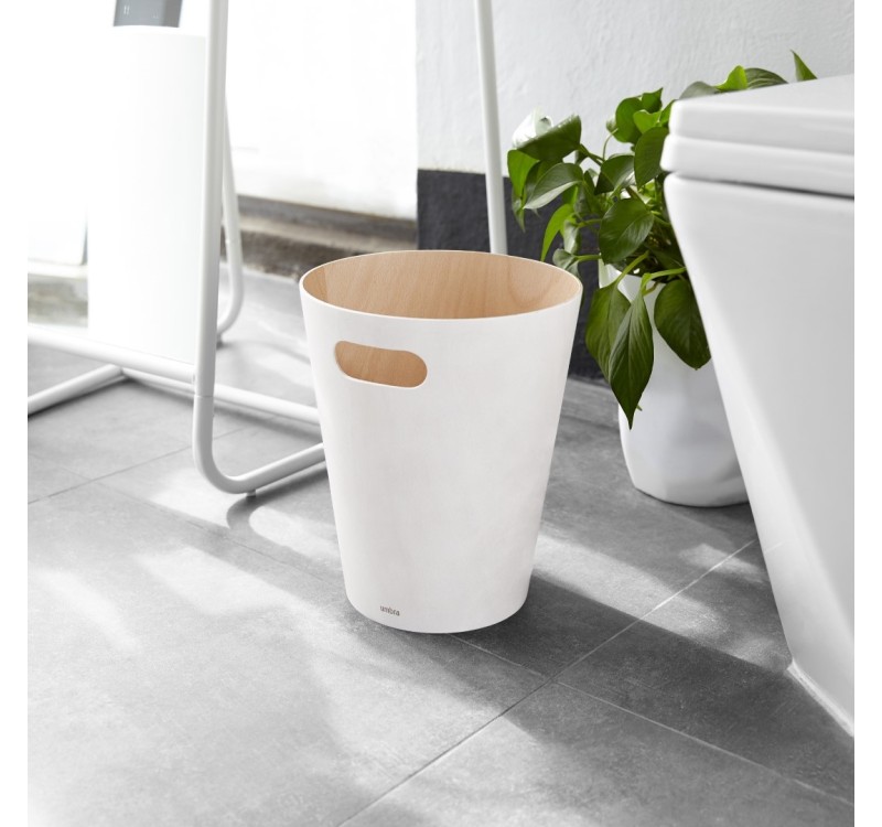 UMBRA kosz na śmieci WOODROW  - biały