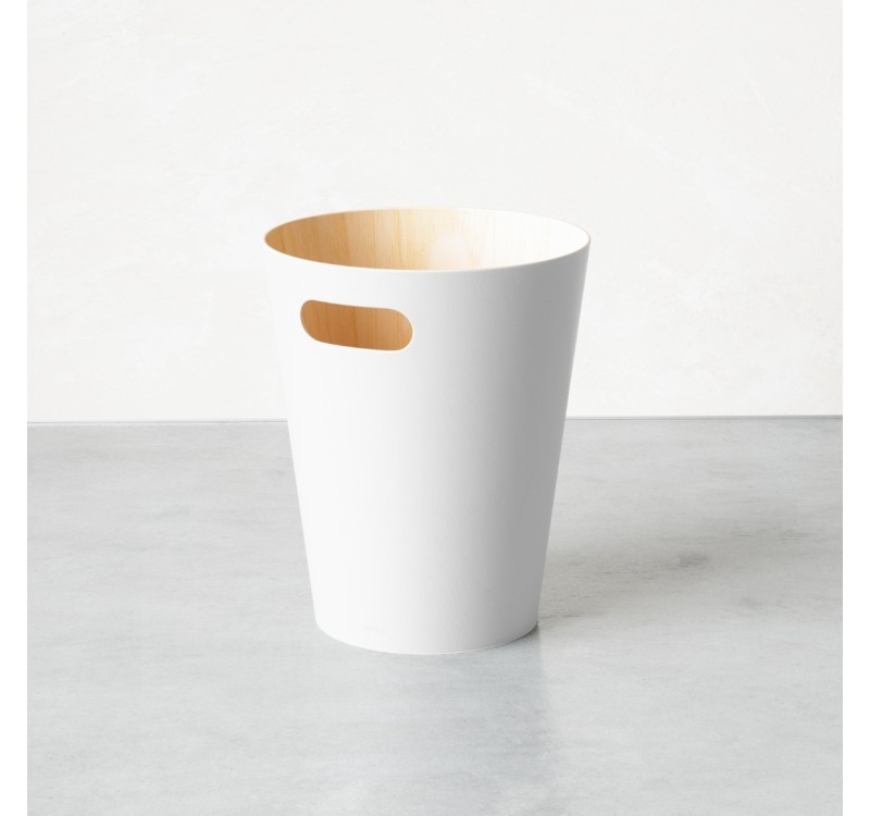 UMBRA kosz na śmieci WOODROW  - biały