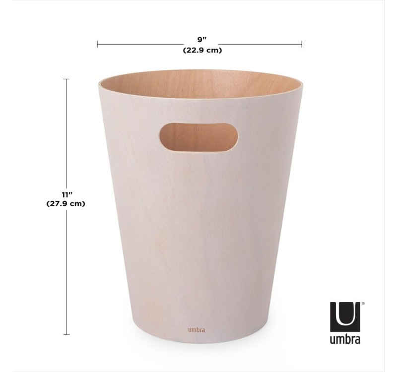 UMBRA kosz na śmieci WOODROW  - biały