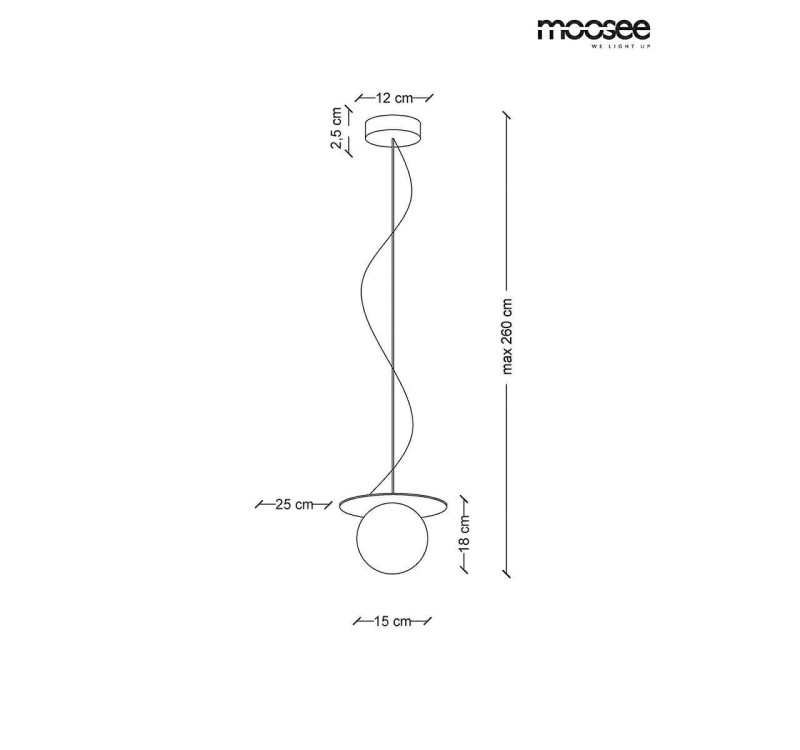 MOOSEE lampa wisząca HALO - złota